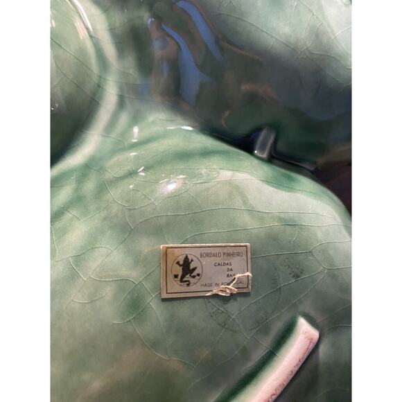 Bordallo Pinheiro Cabbage Green 6 - Part Relish Dish 15" - Picture 6 of 6